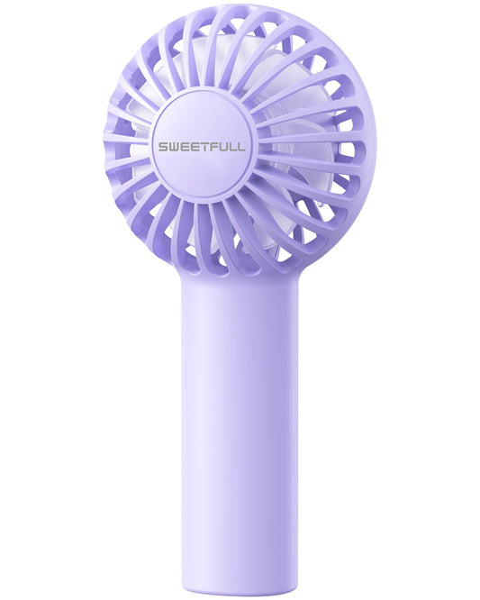 SWEETFULL Mini Portable Fan Powerful Handheld Fan Rechargeable,3 Speeds Personal Small Hand Fan for Travel Makeup Eyelash Fan for Stylish Kids Girls Women USB Cute Design