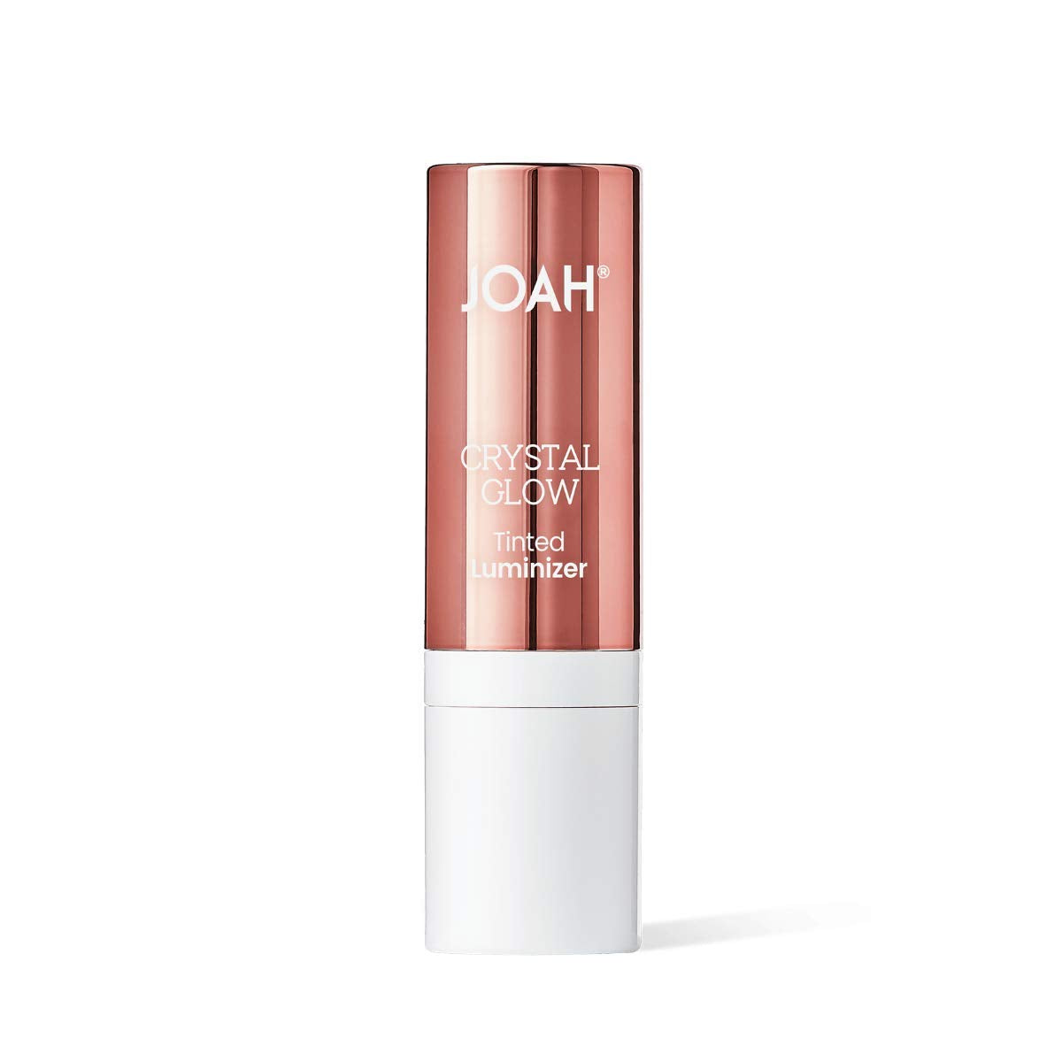 JOAH Highlighter Stick, Crystal Glow Tinted Luminizer Contour Makeup, Crystalide Peptide for Clearer, Smoother Looking Skin, Built-In Detachable Brush, Mocha