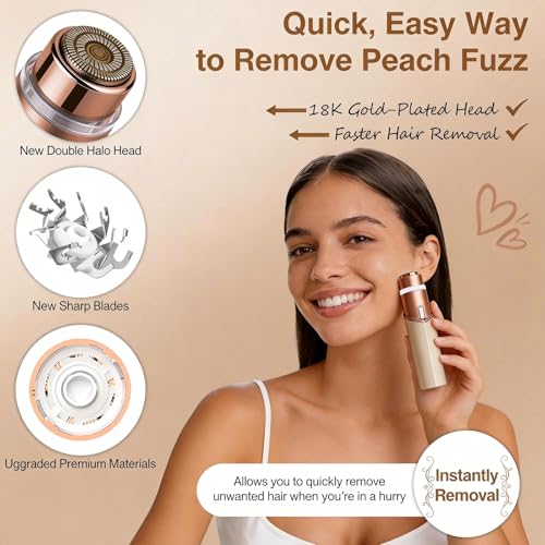 4 Pack Replacement Heads for Flawless Gen 3 Facial Hair Remover - Compatible with Finishing Touch