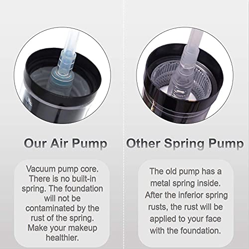 2PCS Replacement Press Cover Air Pump For Maybelline Fit Me Matte + Poreless Liquid Foundation Makeup Base (Black)