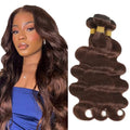 #4 Chocolate Brown Body Wave Human Hair Bundle 22-26 Inch