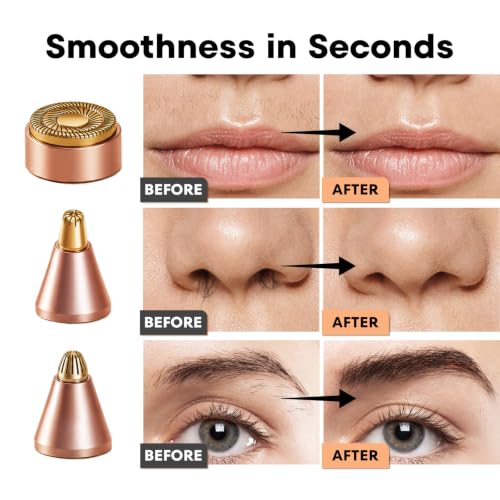 VG VOGCREST 3-in-1 Rechargeable Nose & Facial Hair Trimmer for Women & Men