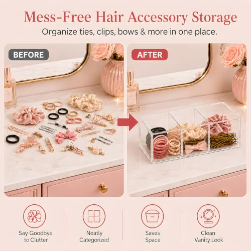 Hair Accessories Organizer with Removable Divider