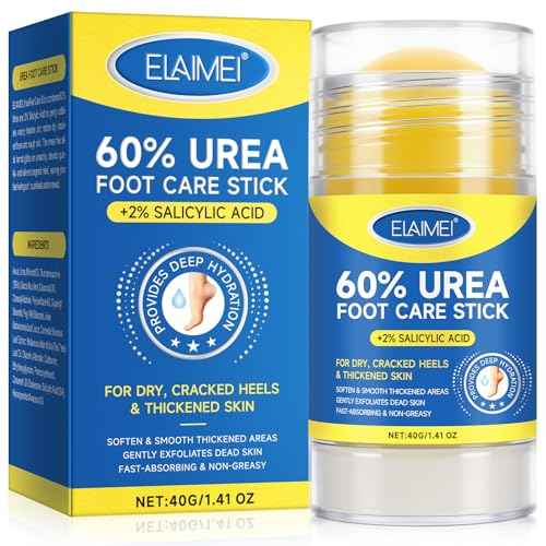 Urea Cream 60 Percent for Feet with 2% Salicylic Acid - Urea Foot Cream for Cracked Heels and Dry Skin, Deep Moisturizing, Callus Remover and Soften - Cracked Heel Repair Cream - Foot Moisturiser 40 g