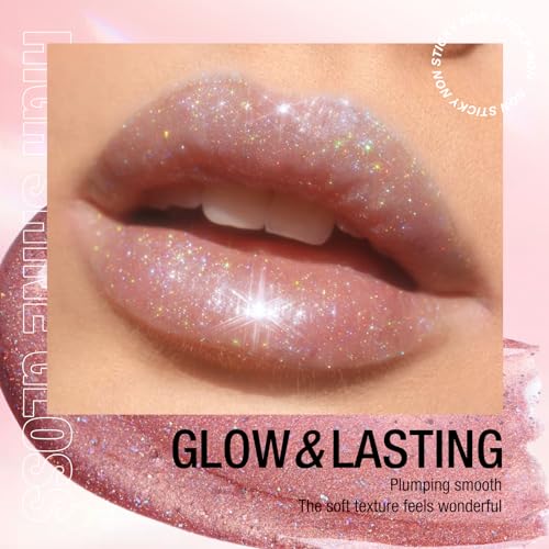 LANGMANNI 10-Color Diamond Glitter Lip Gloss Set