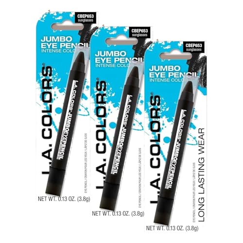 L.A. COLORS Jumbo Eye Pencil Sunglasses, Pack of 3