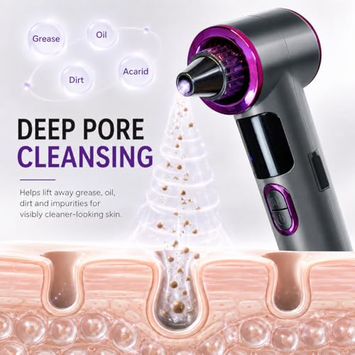 Heated Blackhead Remover Vacuum with Warm Compress & 3 Suction Levels