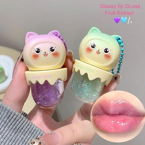 4-Piece Fruit Flavored Lip Gloss Oil Set for Girls