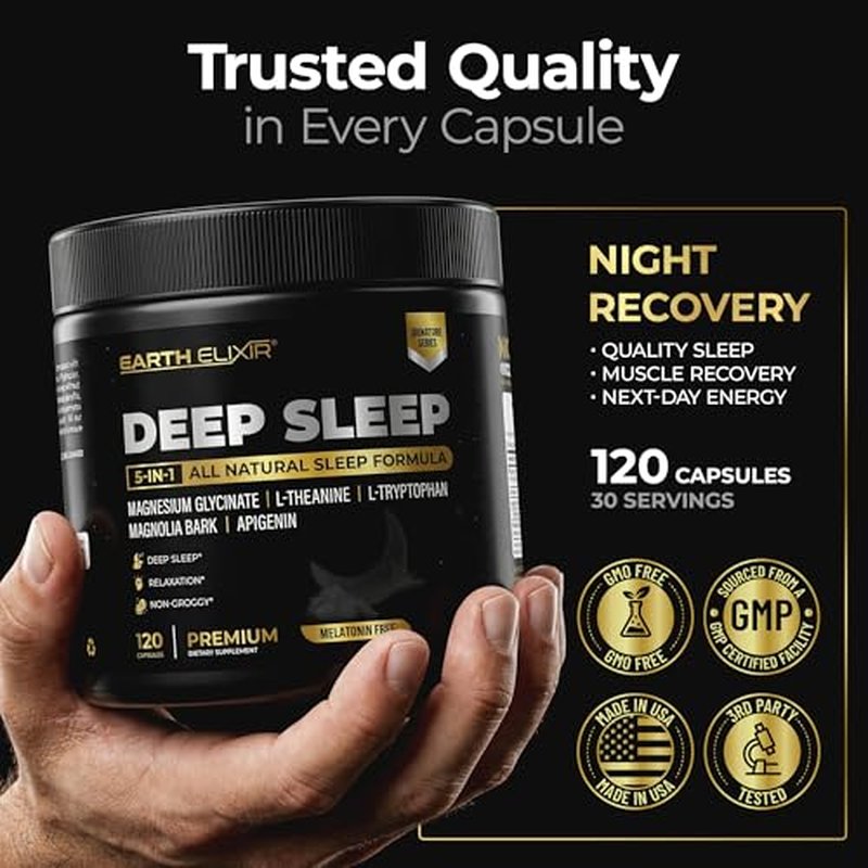 Earth Elixir Melatonin-Free Sleep Aid | Magnesium & L-Theanine