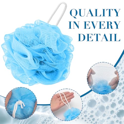 20 Pack Mini Loofah Sponge Travel Size Bath Puff, 5 Colors