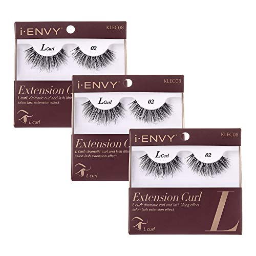 i-ENVY 3 Pairs False Eyelashes L Curl Salon Extension Effect