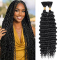 Human Braiding Hair 28 Inch Deep Wave 110g Bundle