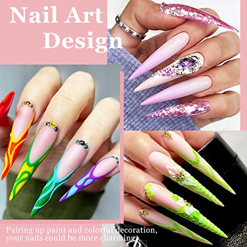 Long Stiletto Nail Tips, AITRAI 504pcs 3XL Extra Long Stiletto Nail Tips Full Cover Acrylic Nail Tips for Nail Preffesional Pointy Shaped Flase Nail for Nail Art, 12 Sizes