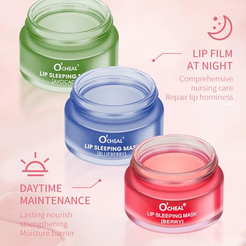 MEICOLY Lip Sleeping Mask,Lip Mask Overnight,Lip Masks,Nourish Hydrating Sleeping Lip Mask,Intense Hydration Night Sleep Lip Mask,Moisturize Lip Balm for Restore,Hydrate Dry Chapped Lips,Avocado,0.7oz