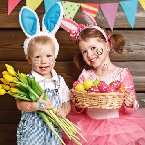 117 Easter Temporary Tattoos for Kids - Bunny, Eggs & Spring