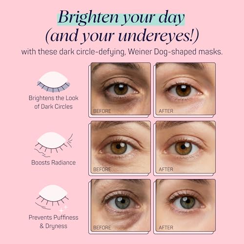 SpaLife Hydrogel Under Eye Patches - Dachshund Shape, 8 Pairs