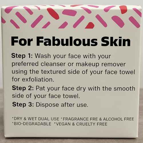 XL Disposable Face Towels ? 50 Count Ultra-Soft 100% Viscose Lint-Free Dry Wipes for Makeup Removal & Skincare, Hygienic Facial Towelettes for Sensitive Skin, Travel & Daily Use