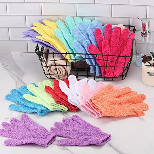 Exfoliating Shower Gloves 24-Pack - Body Scrubber Loofah
