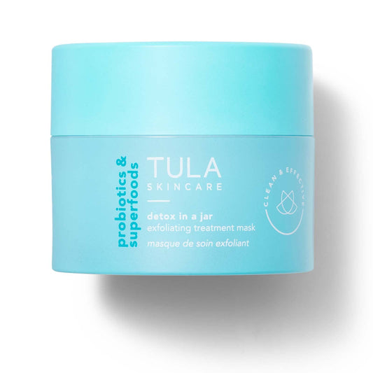 TULA Skin Care Detox in a Jar - Exfoliating Treatment Mask with Hydrating Vitamin E, Soybean Oil and Bentonite Clay, 1.7 oz.