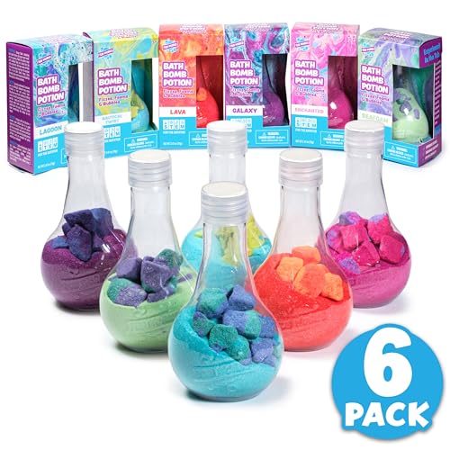 Tub Works Kids Bath Bomb Potion 6 Pack | Fizzing Bath Toys