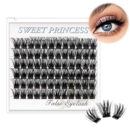 Bodermincer 72 Cluster Bundles 3D Effect Glue Bonded Individual LashEyelash Extensions Natural Style (18MM)
