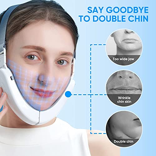 V Line Face Lift Massager with Blue Light - Double Chin Reducer