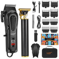LQT¢ç Men's Professional Hair Clippers Kit£¬Cordless & Corded Barber Clippers Set£¬Grooming Rechargeable Beard Trimmer with Adjustable Blade Black