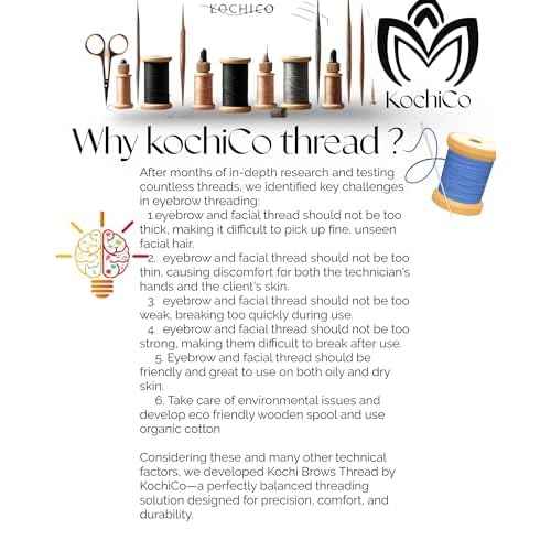 Eyebrow Threading | Organic Cotton Thread for Precise Eyebrow Shaping | Ideal for Salon and Home Use | Thread for Perfect Eyebrow Sculpting (Pack of 1), Natural