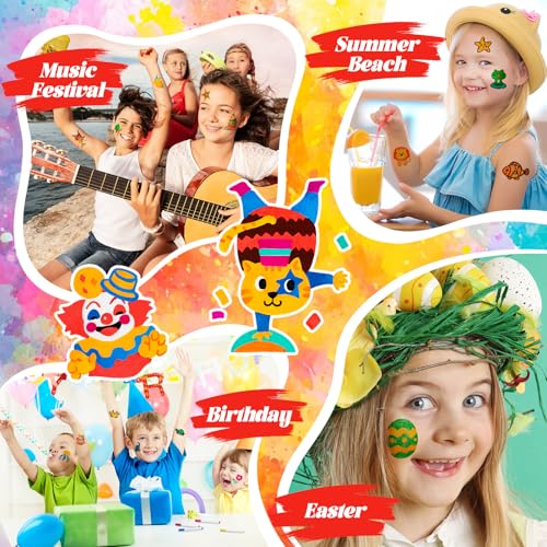 Temporary Tattoos, Eleanore's Diary DIY Tattoos Sticker for Kids Adults, Art & Crafts Set with 10 Marker Pen, 15 Transfer Paper & 15 Adhesive Film, Class Home Activity Birthday Party Favors Gifts