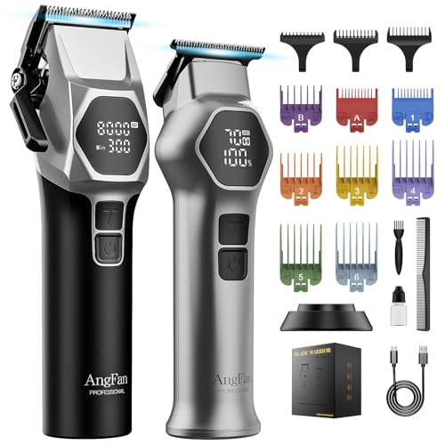 ANGFAN Professional Hair Clippers for Men - 8000RPM Brushless Motor