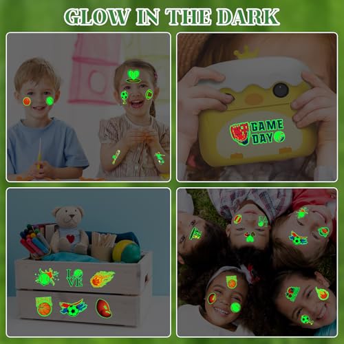 300+ Glow-in-Dark Sports Temporary Tattoos for Kids