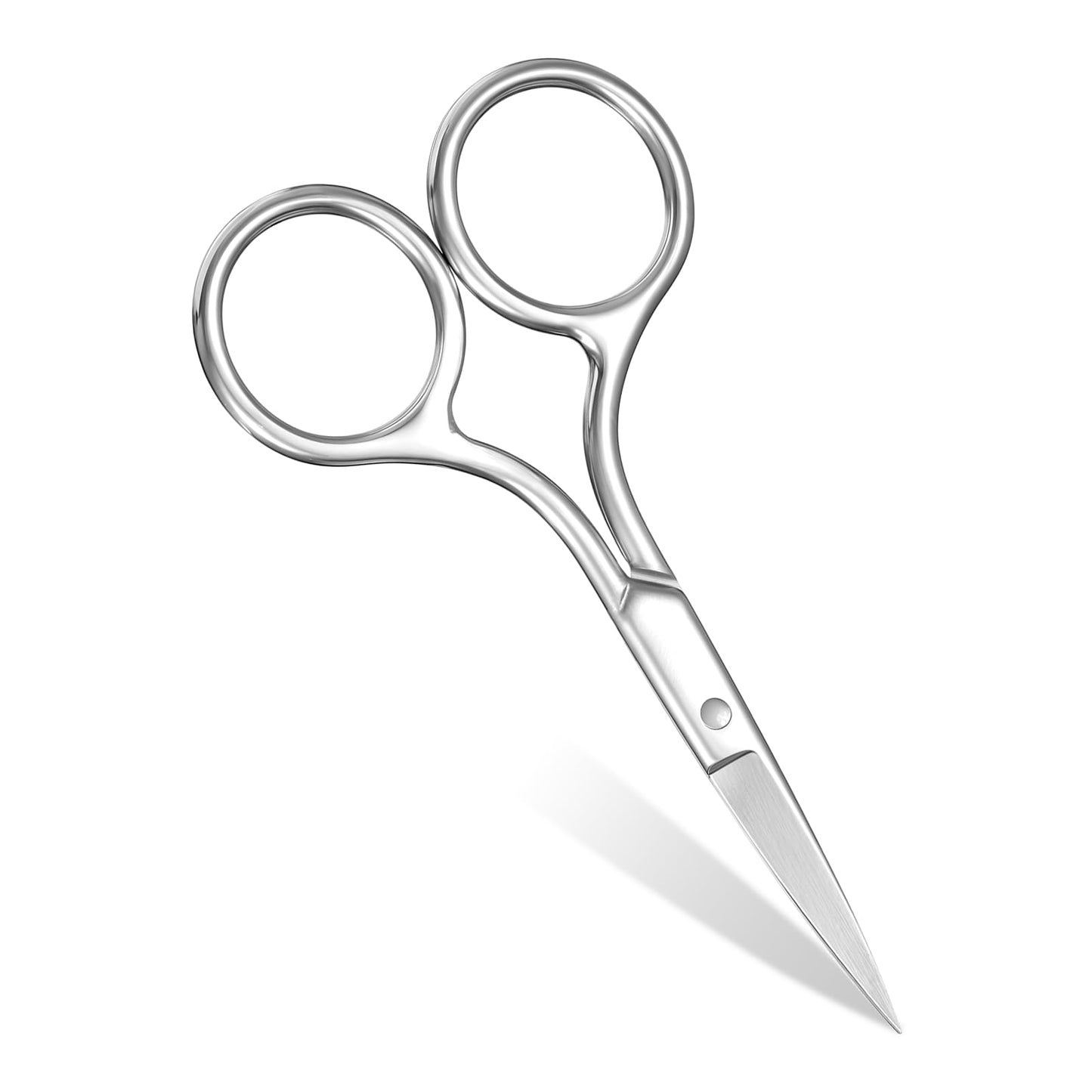 Facial Hair Small Grooming Scissors Stainless Steel Fine Straight Tip Small Nose Scissors for Eyebrow, Nose Hair, Mustache, Beard, Eyelashes, Ear Trimming Kit