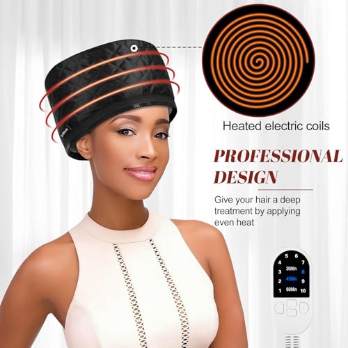 TEPENAR Hair Steamer Cap for Deep Conditioning - 10 Heat Levels