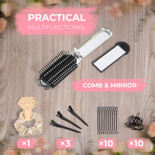 Beige Bridal Emergency Kit with 30+ Wedding Essentials & Makeup Bag
