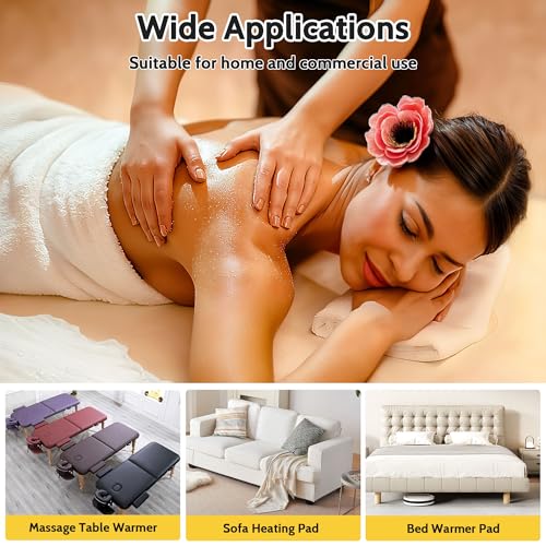 ReFzeg Professional Massage Table Heating Pad - Soft Fleece Warmer, 30" x 71"