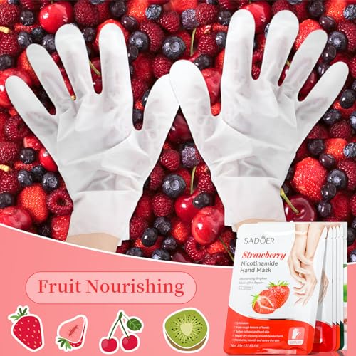 Swiffen Hydrating Fruit Hand Mask Gloves - 48 Pack Dry Hand Care Set