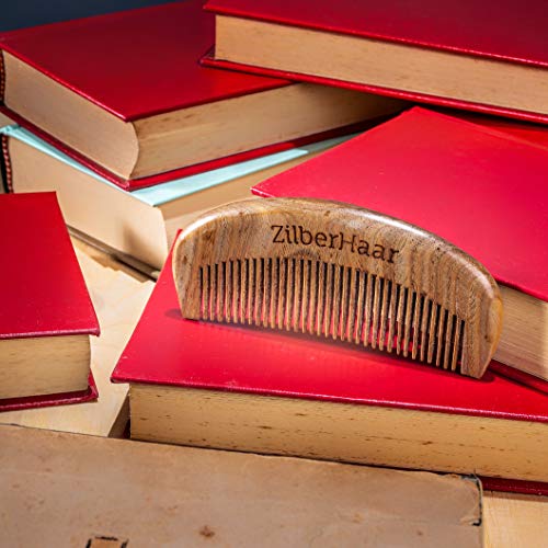 ZilberHaar Beard Comb ? 100% Sandalwood ? Essential Beard Care Accessory for Men ? Hand Made