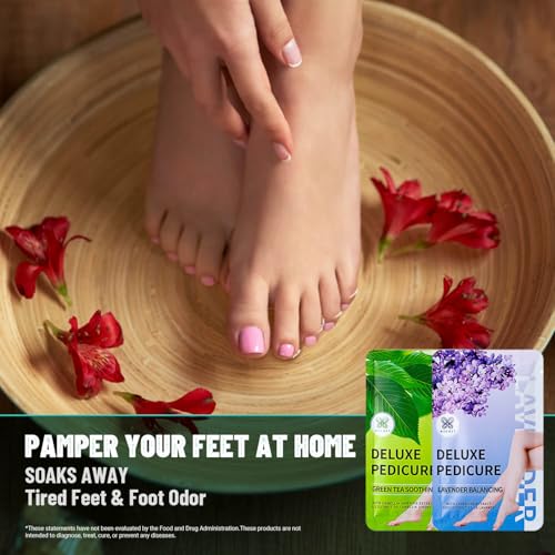 LUIFAC Epsom Salt Foot Soak Variety Pack - 12 Travel Packets (14.8 oz)
