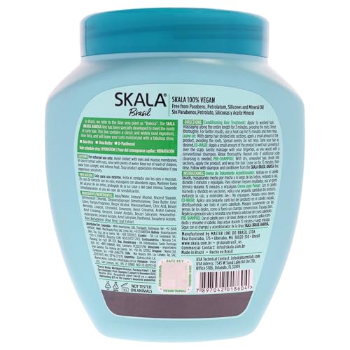 SKALA Babosa 2-in-1 Treatment Cream & Leave-In Conditioner 35.2 oz Pack of 6 - Vegan Curly Hair Moisturizer with Shea & Aloe Vera
