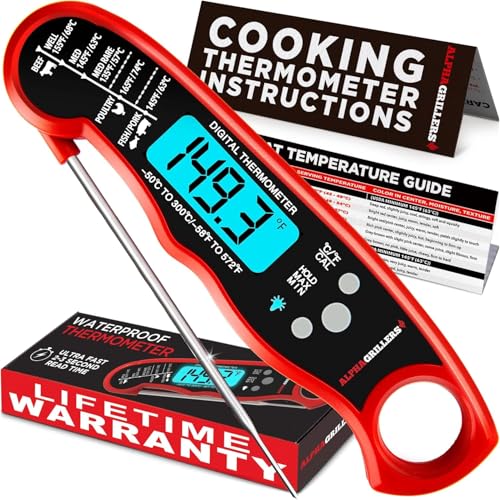 Alpha Grillers Instant Read Meat Thermometer | Digital Food Thermometer