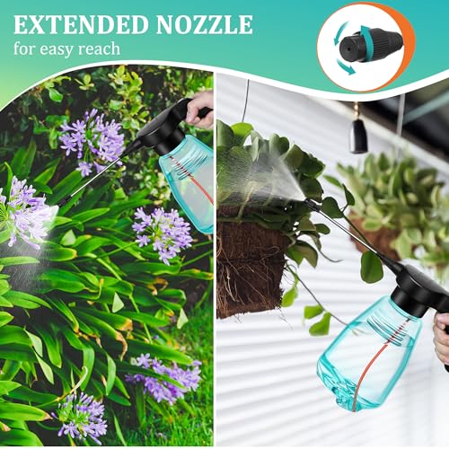 Dunkive 0.5 Gallon Electric Plant Spray Bottle with Green Style, Rechargeable, 2L