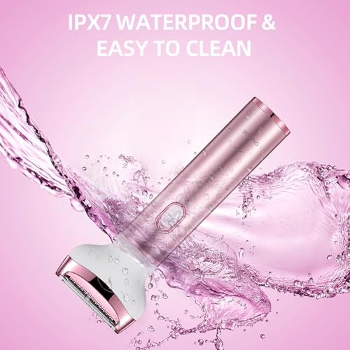 Wet & Dry Electric Razor for Women Body Razors 4-in-1 Facial Hair Remover Electric Shaver and Facial Hair Remover Painless Ladies Body Razors for Nose Face Body Leg Bikini Arm Hair