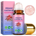 Organic Castor Oil Roller with Rose Quartz Ball – 2.02 fl. oz