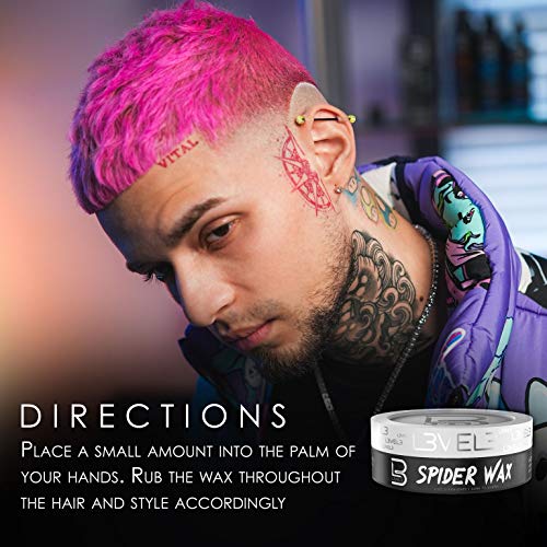 L3 Spider Hair Wax for Men - Strong Hold, Volume & Texture, 150ml