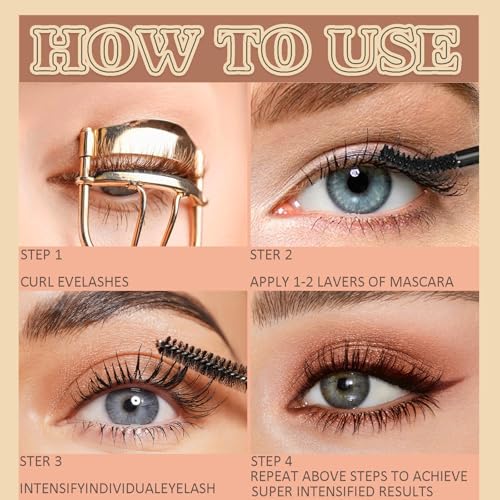 4D Silk Fiber Mascara 2-in-1 Waterproof & Volumizing Set