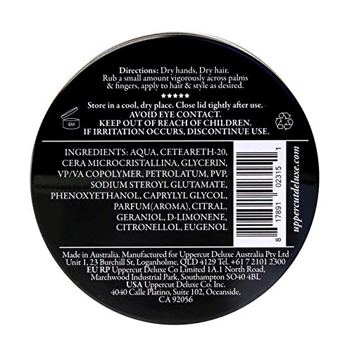 Uppercut Deluxe Featherweight Pomade 2.5oz | Firm Hold Low Shine