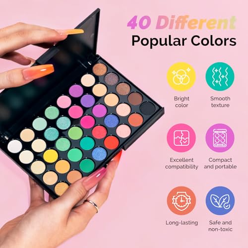 MelodySusie 40-Color Nail Powder Kit for Ombre Gradient Nails