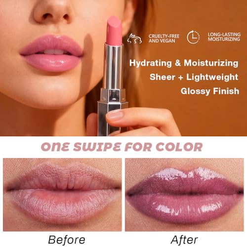 Kaely Mauve Honey Tinted Lip Balm - Hydrating Glossy Lipstick