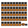 Enslz 1ml(1/4 dram) 50Pcs Mini Amber Glass Essential Oils Sample Bottles Empty Refillable Brown Glass Perfume Bottles (1ml)