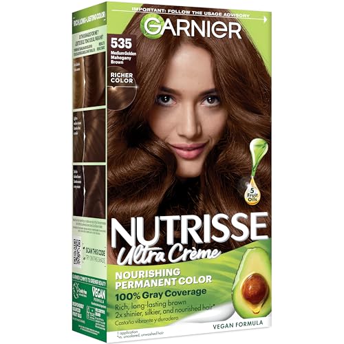 Garnier Nutrisse Ultra Crème Hair Color 535 Medium Golden Mahogany Brown - 1 Count
